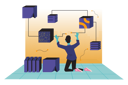 پیش‌نمایش فایل man-getting-blockchain-integration-5373997 از پک سیستم بلاکچین