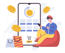 پیش‌نمایش فایل online-shopping-cashback-reward-5380391 از پک نئوبانک (بانک‌داری نوین)