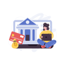 پیش‌نمایش فایل woman-using-banking-services-5380341 از پک تأمین مالی و سرمایه‌گذاری