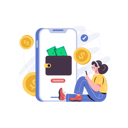 پیش‌نمایش فایل woman-using-mobile-bank-wallet-5380337 از پک تأمین مالی و سرمایه‌گذاری