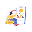 پیش‌نمایش فایل women-trading-bitcoin-using-mobile-app-5380329 از پک تأمین مالی و سرمایه‌گذاری