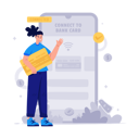 پیش‌نمایش فایل connect-to-bank-card-5581169 از پک کسب‌وکار فناوری مالی