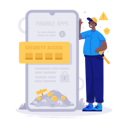 پیش‌نمایش فایل financial-application-security-5581154 از پک کسب‌وکار فناوری مالی
