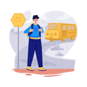 پیش‌نمایش فایل waiting-for-school-bus-5649075 از پک آموزش مدرسه‌ای