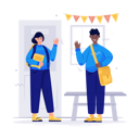 پیش‌نمایش فایل welcome-to-new-class-5649082 از پک آموزش مدرسه‌ای