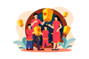 پیش‌نمایش فایل chinese-family-leaving-sky-lantern-into-the-sky-5694828 از پک سال نو چینی