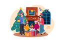 پیش‌نمایش فایل family-celebrating-christmas-together-5694839 از پک کریسمس مبارک