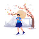 پیش‌نمایش فایل beautiful-woman-holding-umbrella-in-cherry-blossom-season-5705938 از پک فصل‌ها و آب‌وهوا