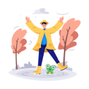 پیش‌نمایش فایل man-enjoying-wet-season-5705940 از پک فصل‌ها و آب‌وهوا