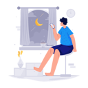 پیش‌نمایش فایل man-looking-through-window-a-clear-night-5705946 از پک فصل‌ها و آب‌وهوا