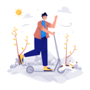 پیش‌نمایش فایل man-with-scooter-and-dog-in-spring-season-5705935 از پک فصل‌ها و آب‌وهوا