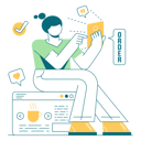 پیش‌نمایش فایل girl-buying-coffee-online-5691500 از پک فرهنگ قهوه