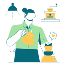 پیش‌نمایش فایل girl-making-coffee-5691503 از پک فرهنگ قهوه