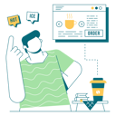 پیش‌نمایش فایل man-ordering-coffee-5691501 از پک فرهنگ قهوه
