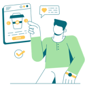 پیش‌نمایش فایل man-ordering-online-coffee-5691497 از پک فرهنگ قهوه