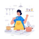 پیش‌نمایش فایل woman-cooking-in-the-kitchen-5705903 از پک فعالیت‌های روزمره