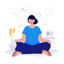 پیش‌نمایش فایل woman-doing-morning-meditation-5705905 از پک فعالیت‌های روزمره