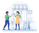 پیش‌نمایش فایل delivery-man-picking-up-food-parcel-from-the-restaurant-5776711 از پک تحویل غذا