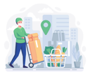 پیش‌نمایش فایل male-delivery-executive-delivering-groceries-at-specified-location-5776722 از پک تحویل غذا