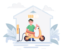 پیش‌نمایش فایل man-charge-electric-bike-at-home-5776874 از پک خودروی برقی