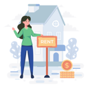 پیش‌نمایش فایل girl-putting-home-on-rent-5776742 از پک اجاره خانه آنلاین