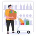 پیش‌نمایش فایل man-shopping-for-groceries-5796102 از پک خرید حضوری و خرده‌فروشی