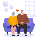 پیش‌نمایش فایل elder-couple-sitting-together-on-couch-5796195 از پک زندگی سالمندان