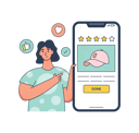 پیش‌نمایش فایل customer-give-product-rating-on-mobile-shopping-app-5854402 از پک خرید و فروش اینترنتی