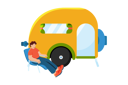 پیش‌نمایش فایل man-camping-with-campervan-6210278 از پک سفر