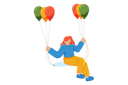 پیش‌نمایش فایل beautiful-girl-flying-with-balloon-6210305 از پک دوستانگی