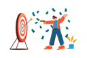 پیش‌نمایش فایل man-achieve-marketing-target-6210152 از پک بازاریابی و تبلیغات