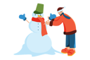 پیش‌نمایش فایل boy-making-snowman-6210367 از پک آب‌وهوا و فصل‌ها