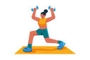 پیش‌نمایش فایل woman-doing-dumbbell-exercise-6210641 از پک ورزش