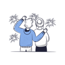 پیش‌نمایش فایل couple-looking-at-fireworks-6263537 از پک تفریح و سرگرمی