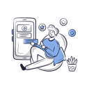 پیش‌نمایش فایل man-chatting-on-social-media-6263539 از پک تفریح و سرگرمی