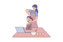 پیش‌نمایش فایل woman-cooking-guiding-by-online-tutorial-6276015 از پک فعالیت آنلاین