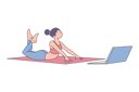 پیش‌نمایش فایل woman-enjoying-yoga-online-class-6276016 از پک فعالیت آنلاین