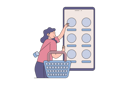 پیش‌نمایش فایل woman-holding-shopping-basket-6276017 از پک فعالیت آنلاین