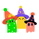 پیش‌نمایش فایل party-ghosts-6372747 از پک هالووین