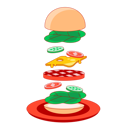پیش‌نمایش فایل burger-on-the-air-9273937 از پک غذا