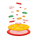 پیش‌نمایش فایل pizza-on-the-air-9273941 از پک غذا