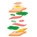 پیش‌نمایش فایل sandwich-on-the-air-9273934 از پک غذا