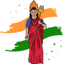 پیش‌نمایش فایل bharat-mata-holding-trishul-background-of-indian-national-flag-2024486 از پک روز جمهوری