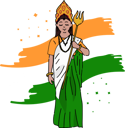 پیش‌نمایش فایل bharat-mata-holding-trishul-background-of-tiranga-2024481 از پک روز جمهوری