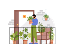 پیش‌نمایش فایل indian-man-holding-plant-at-the-balcony-of-his-house-2529314 از پک تم هندی