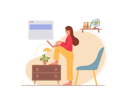 پیش‌نمایش فایل girl-working-from-home-2529199 از پک تم هندی