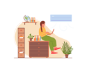 پیش‌نمایش فایل girl-working-from-home-2529200 از پک تم هندی