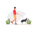 پیش‌نمایش فایل guy-walking-with-dog-in-the-park-2529196 از پک تم هندی