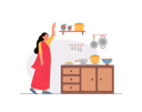 پیش‌نمایش فایل woman-picking-out-bowl-in-the-kitchen-2529183 از پک تم هندی