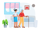 پیش‌نمایش فایل nurse-helping-patient-for-walking-to-wal-3985619 از پک مراقبت بهداشتی و پزشکی